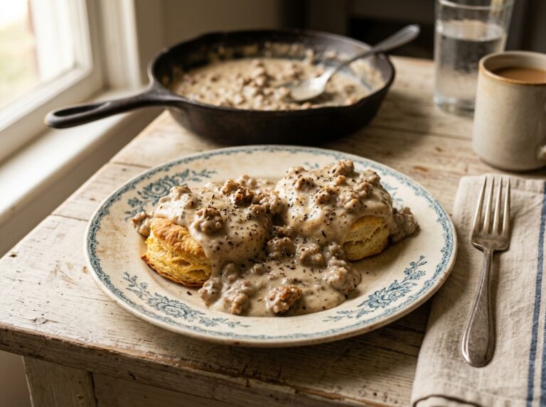Sausage Gravy and Biscuits